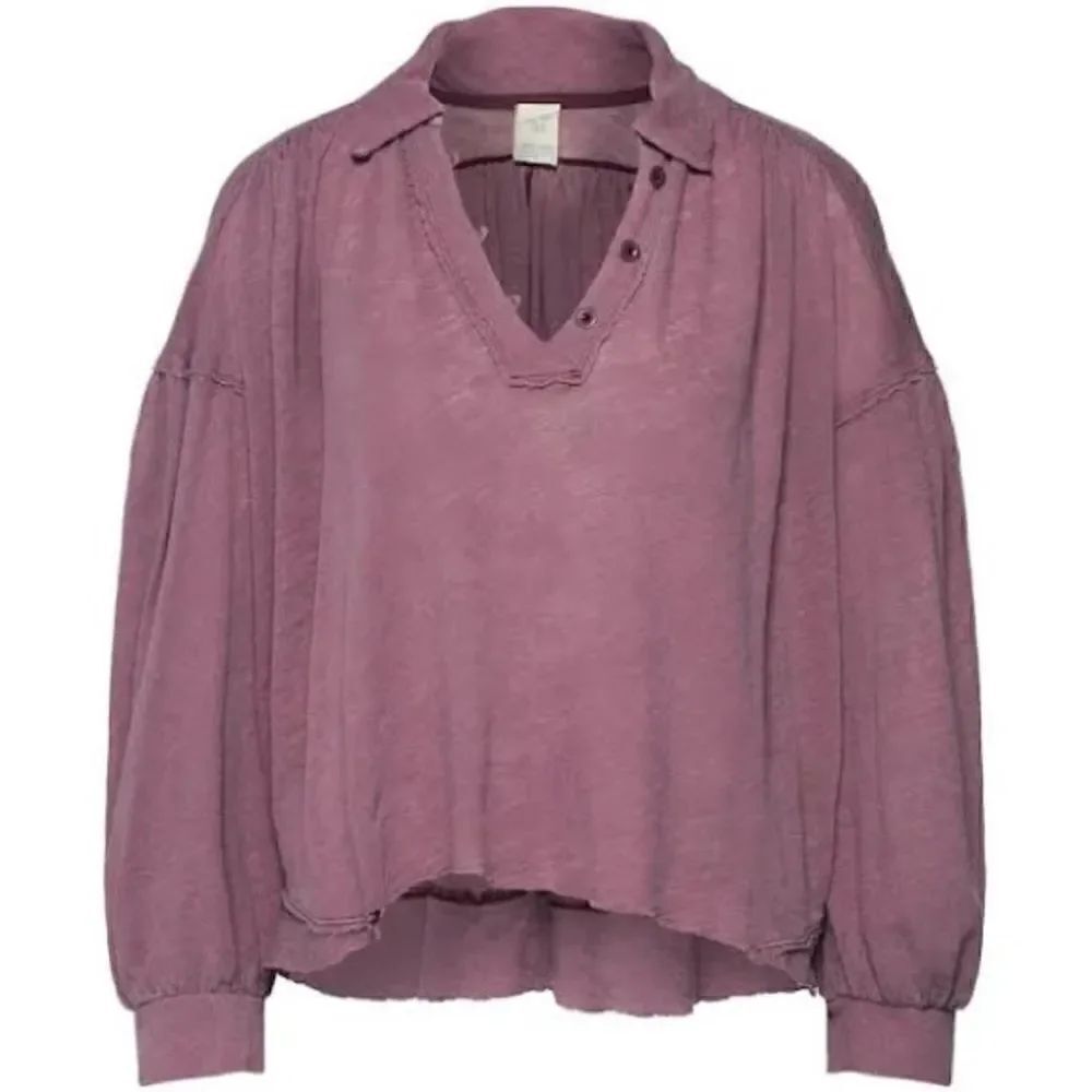 We the Free | Free People | Rush Hour Long Sleeve Top | Purple | S